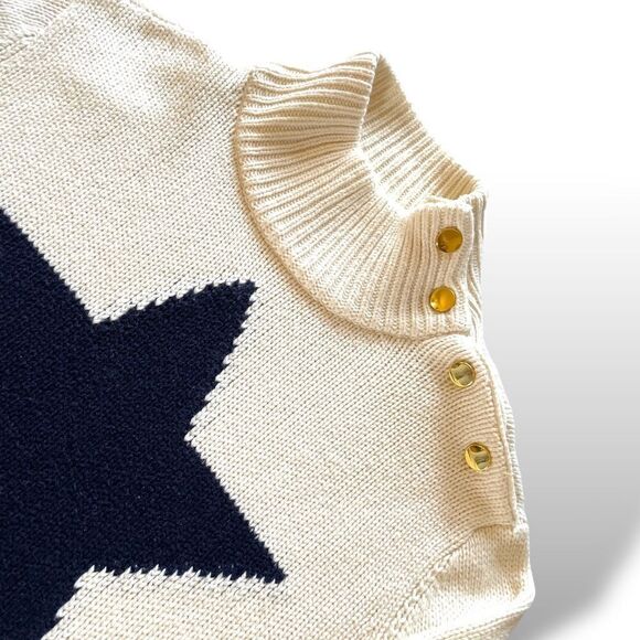 Brooke St. KATE SPADE Cream Swear with Gold Button Detail |Size: M| - Picture 6 of 6